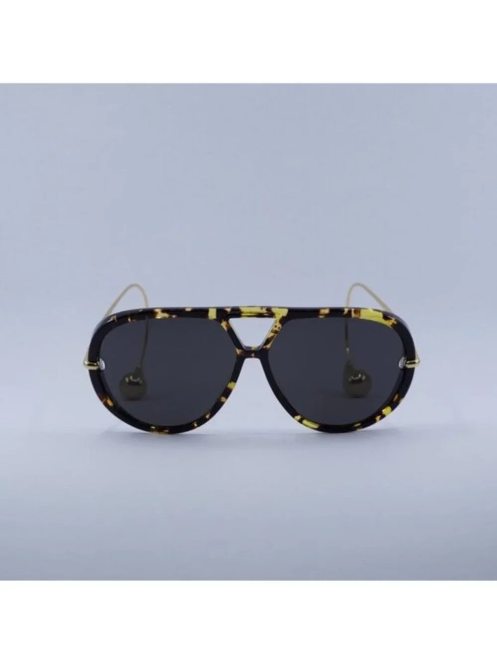 Bottega Veneta BV1273S 005 Geometric Sunglasses - Havana Gold/Grey